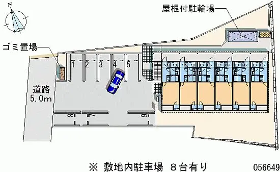 ★手数料０円★郡山市安積町笹川字高石坊 月極駐車場